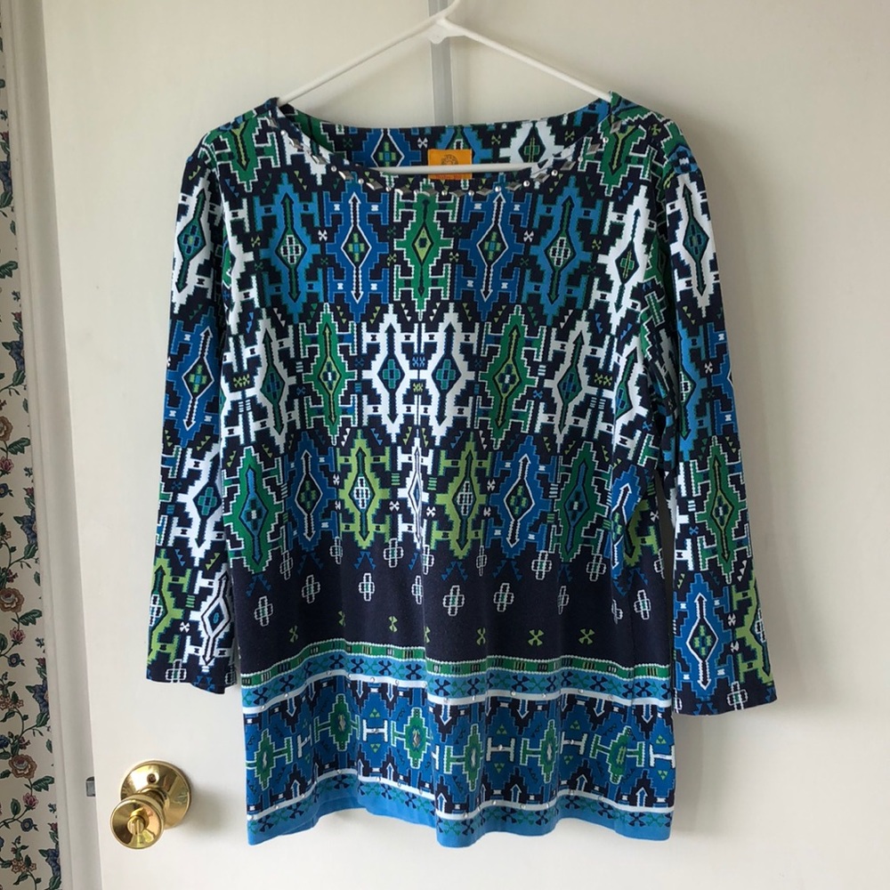 3/4 length sleeves round neck tunic